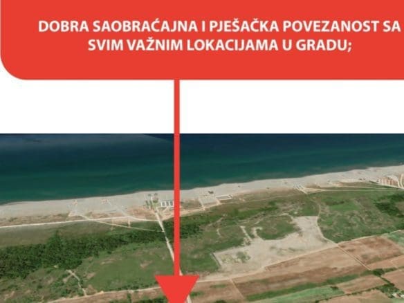 Seafront land plot for sale in Ulcinj